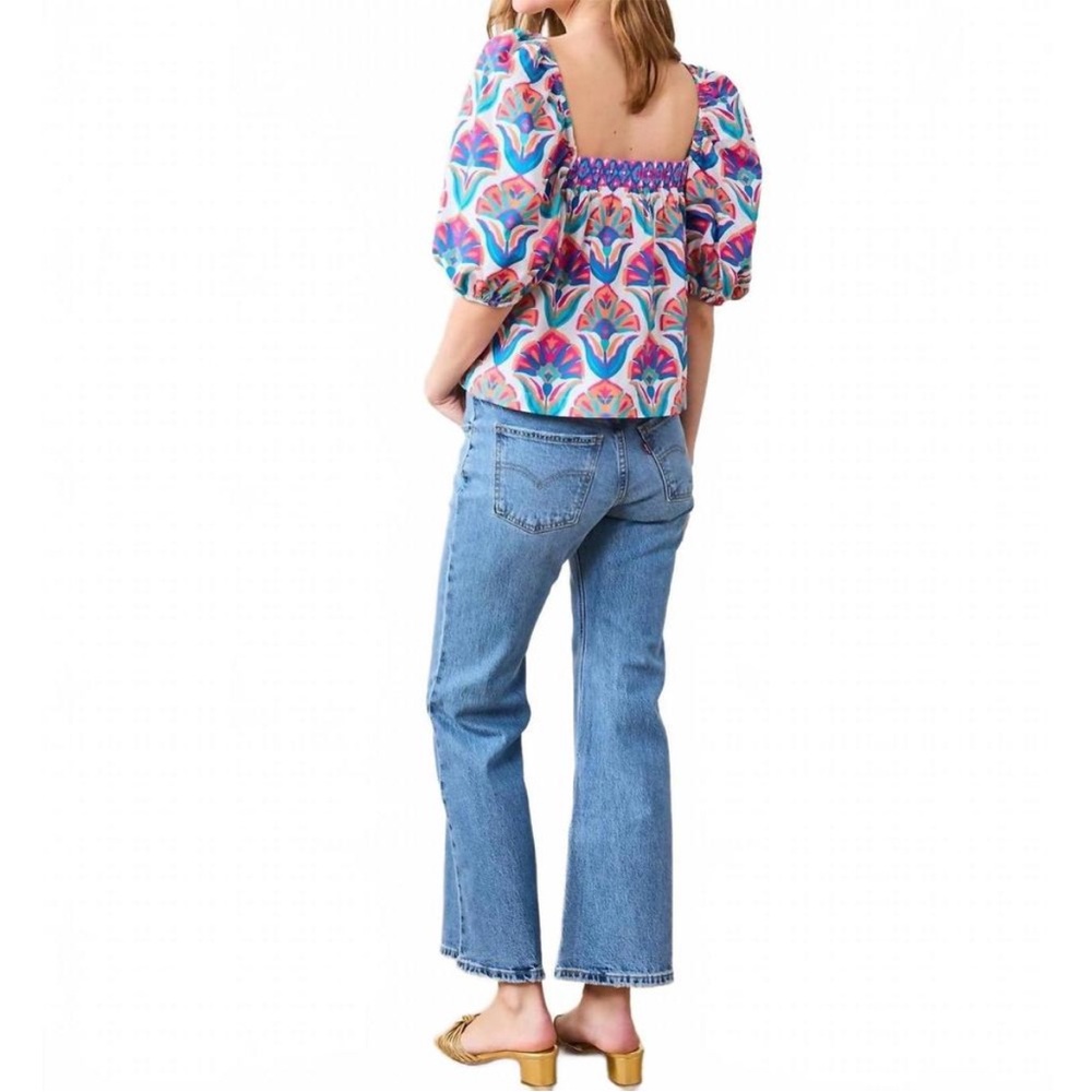 Printfresh Margot Square Neck Blouse In Multicolo… - image 2